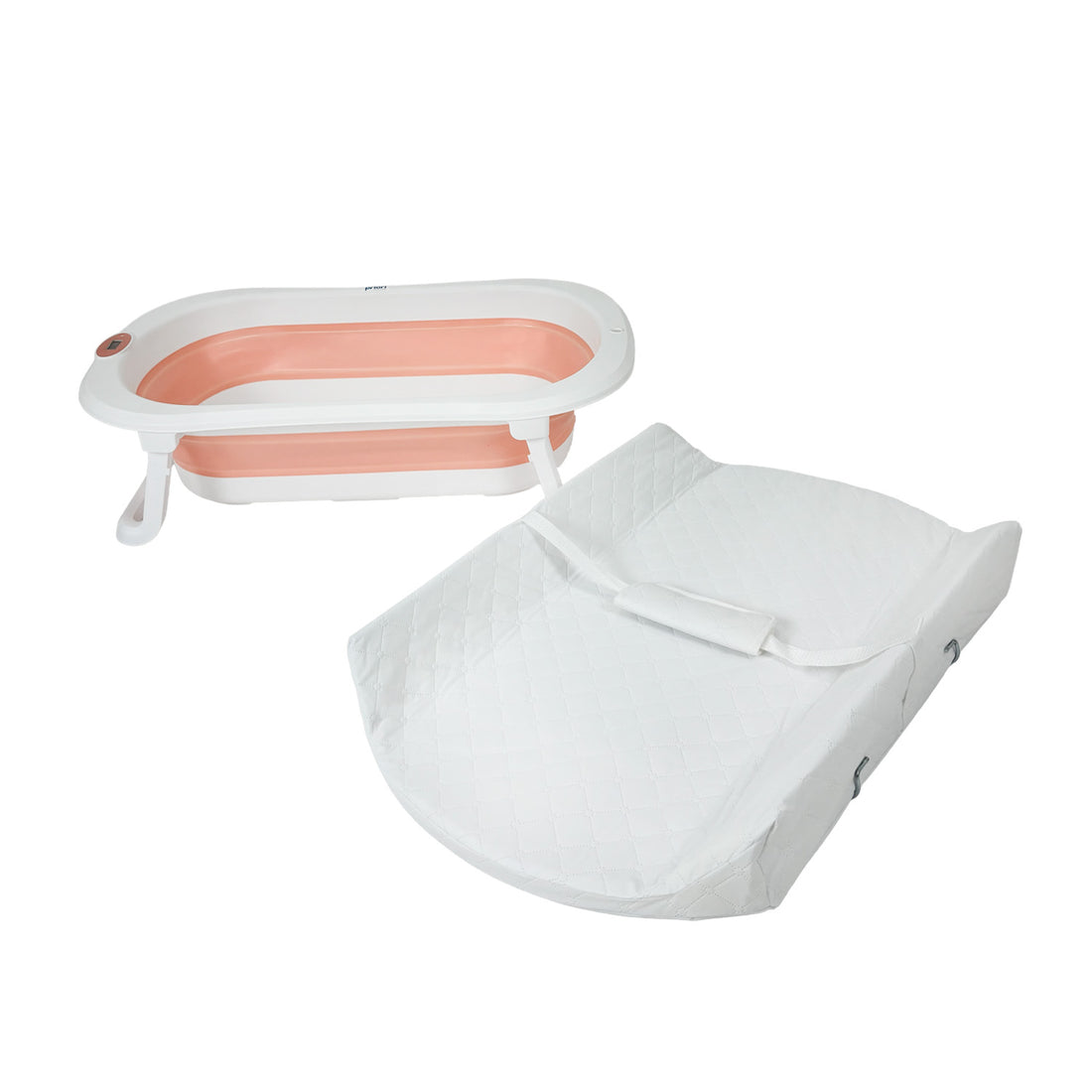 Bañera Bebé Stand Changer y Soporte Metálico Rosa Priori