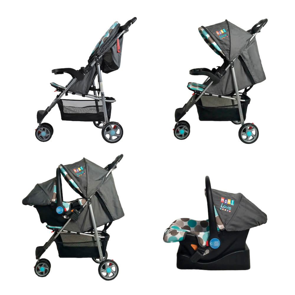 Coche Bebe Mami Love Gris MM2042