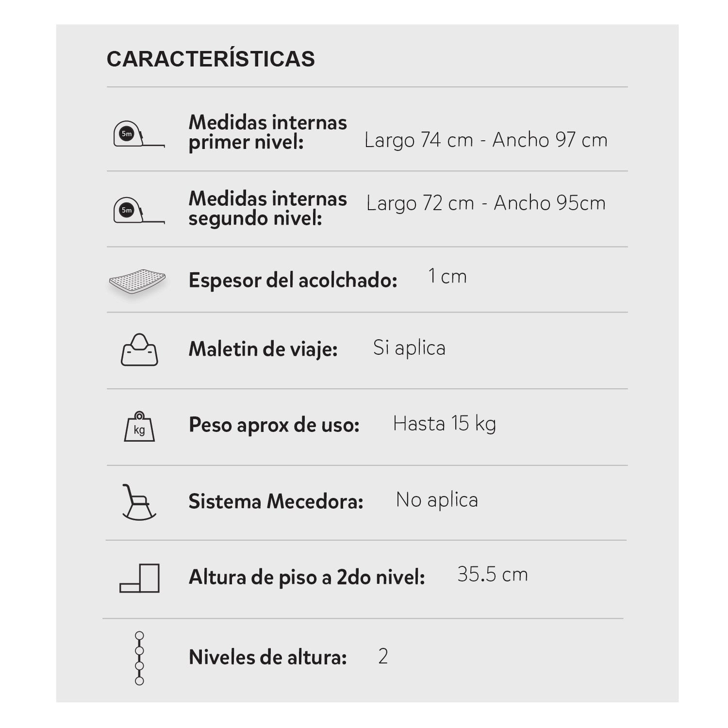 Cuna Colecho Bebe Priori Avanti Dream Gris