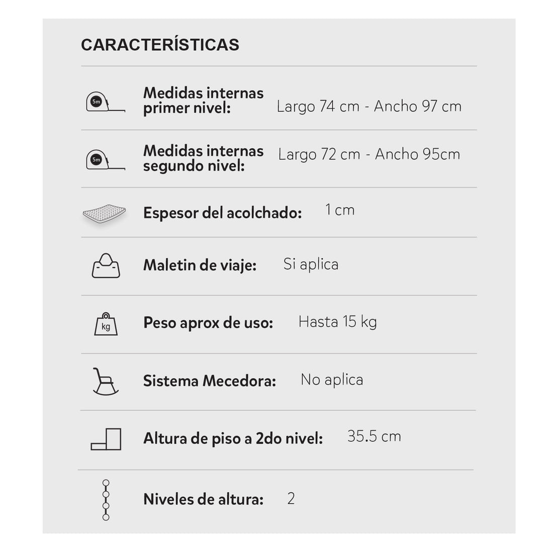Cuna Colecho Bebe Priori Avanti Dream Gris