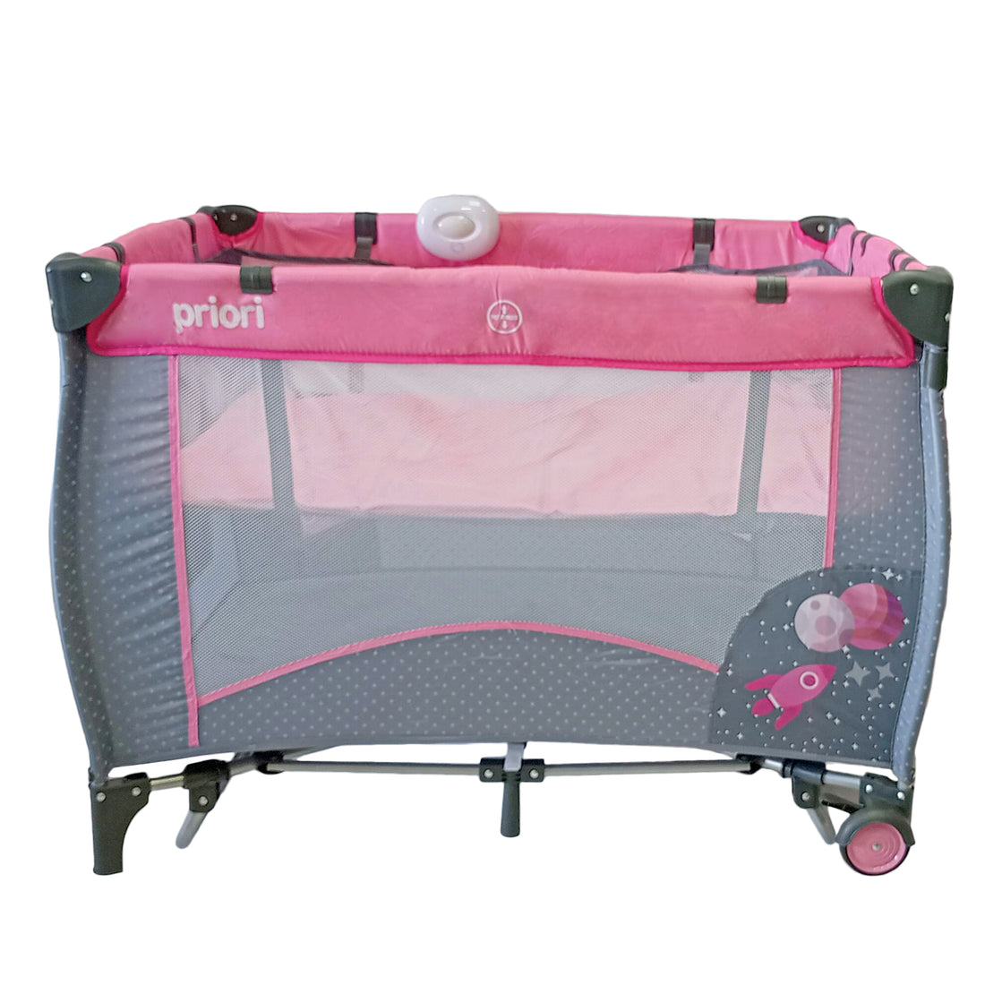 Corral Cuna Bebe Mecedora Priori Pcu8500 Rosa