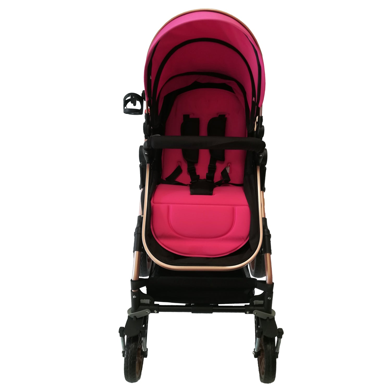 Coche Bebe Moises Alizze Happy Baby Rosa