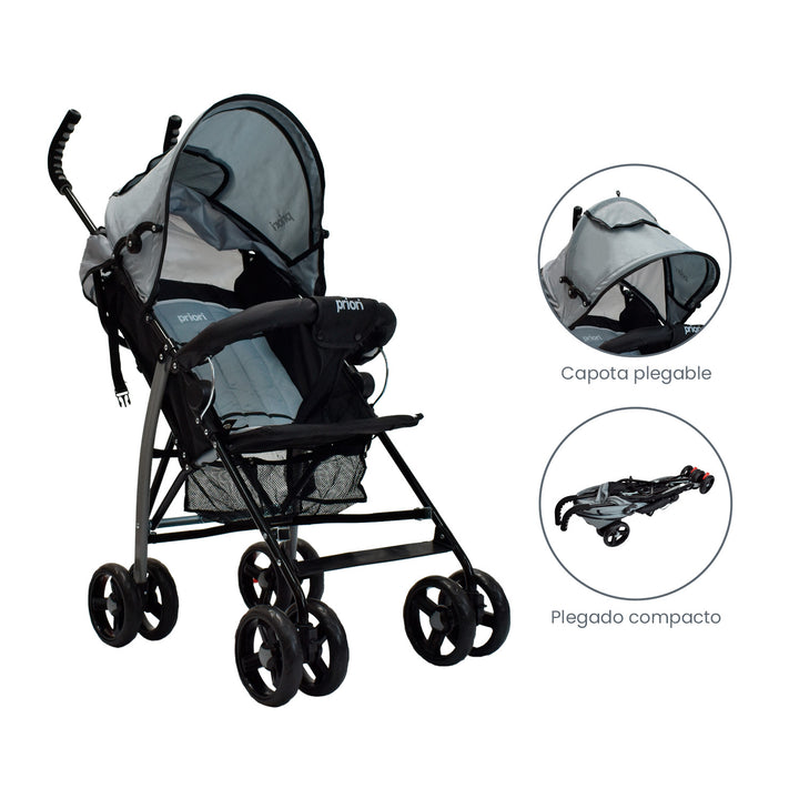 Coche Bebe Paseador Priori PPA12 Gris