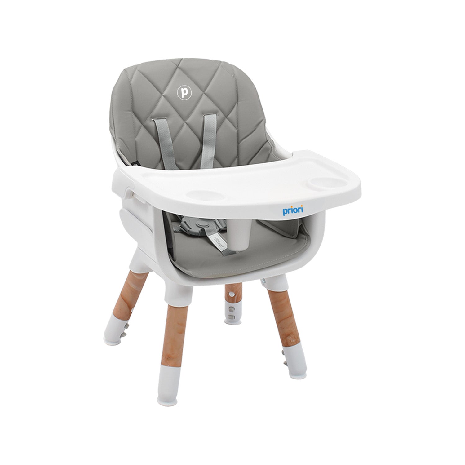 Silla Comedor Bebé 6 en 1 Mila Gris Priori