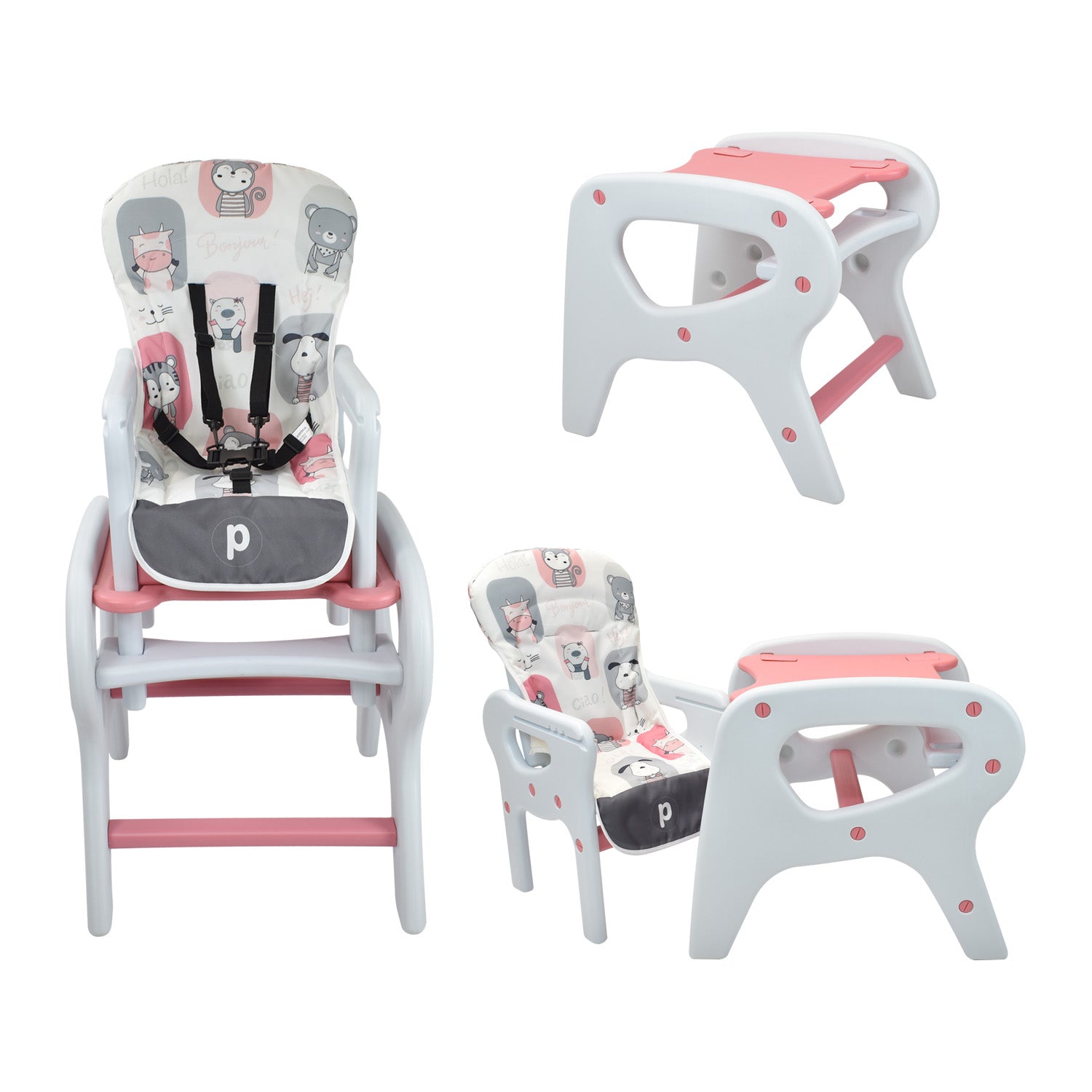 Comedor Bebe Escritorio PCM-10 Animals Rosa Priori
