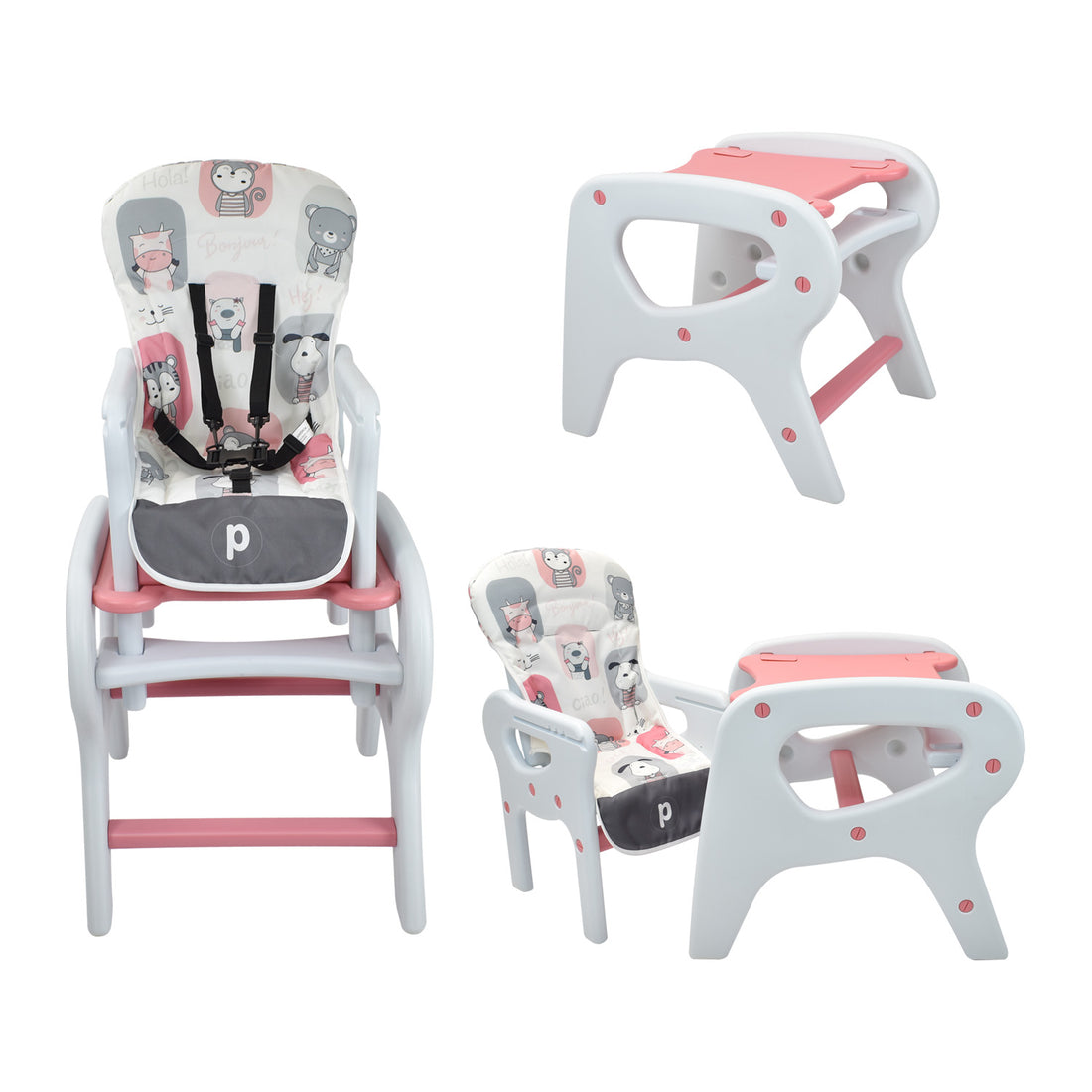 Comedor Bebe Escritorio PCM-10 Animals Rosa Priori