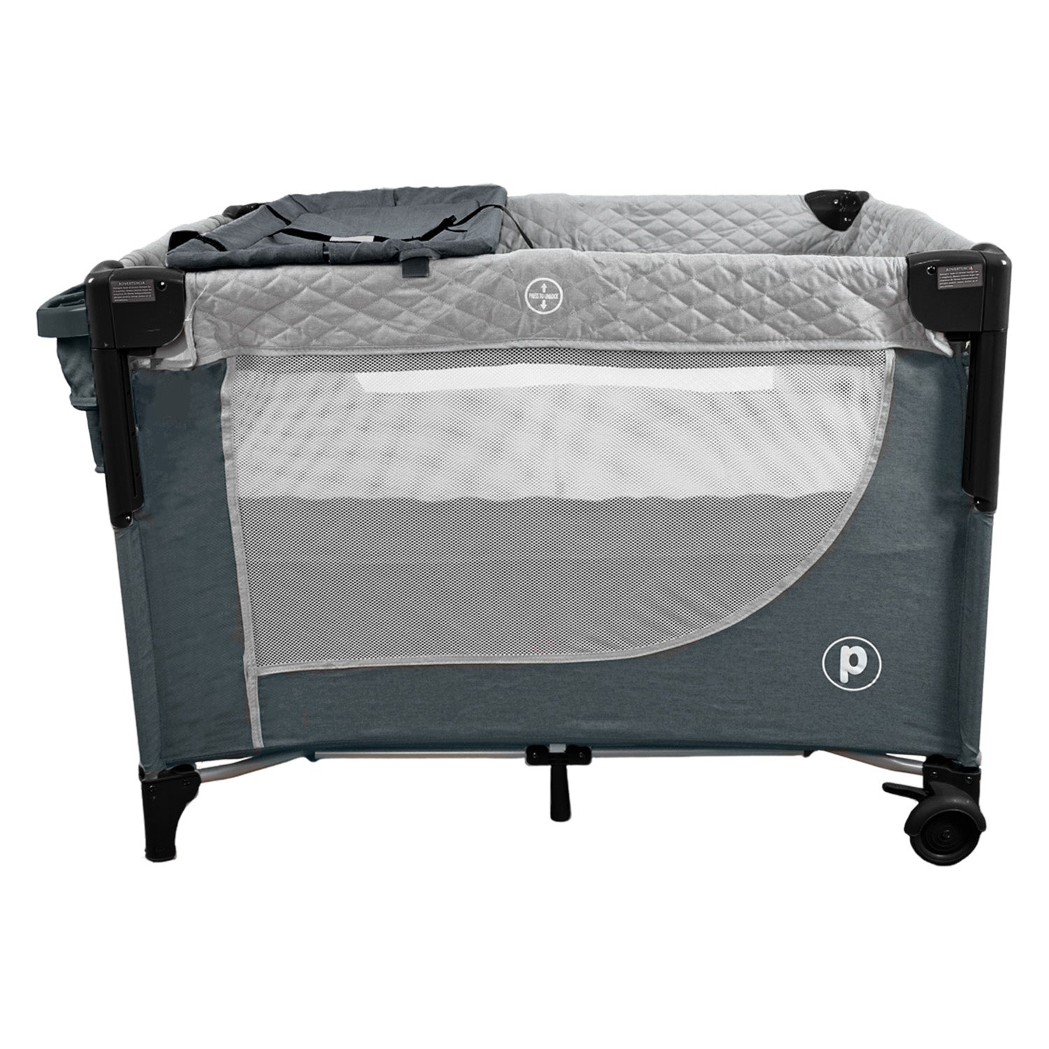 Cuna Colecho Bebe Pro-Max Priori Gris Oscuro