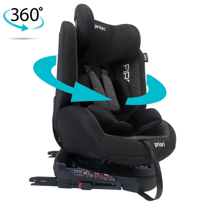 Silla Carro Bebe First 360° Gris Priori