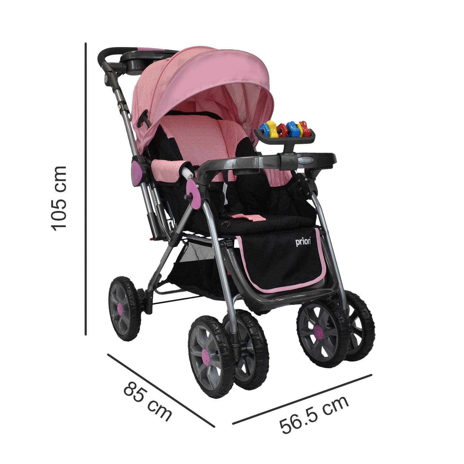 Coche Bebé Priori Supra Rosado