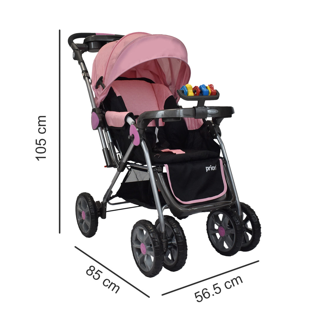 Coche Bebé Priori Supra Rosado