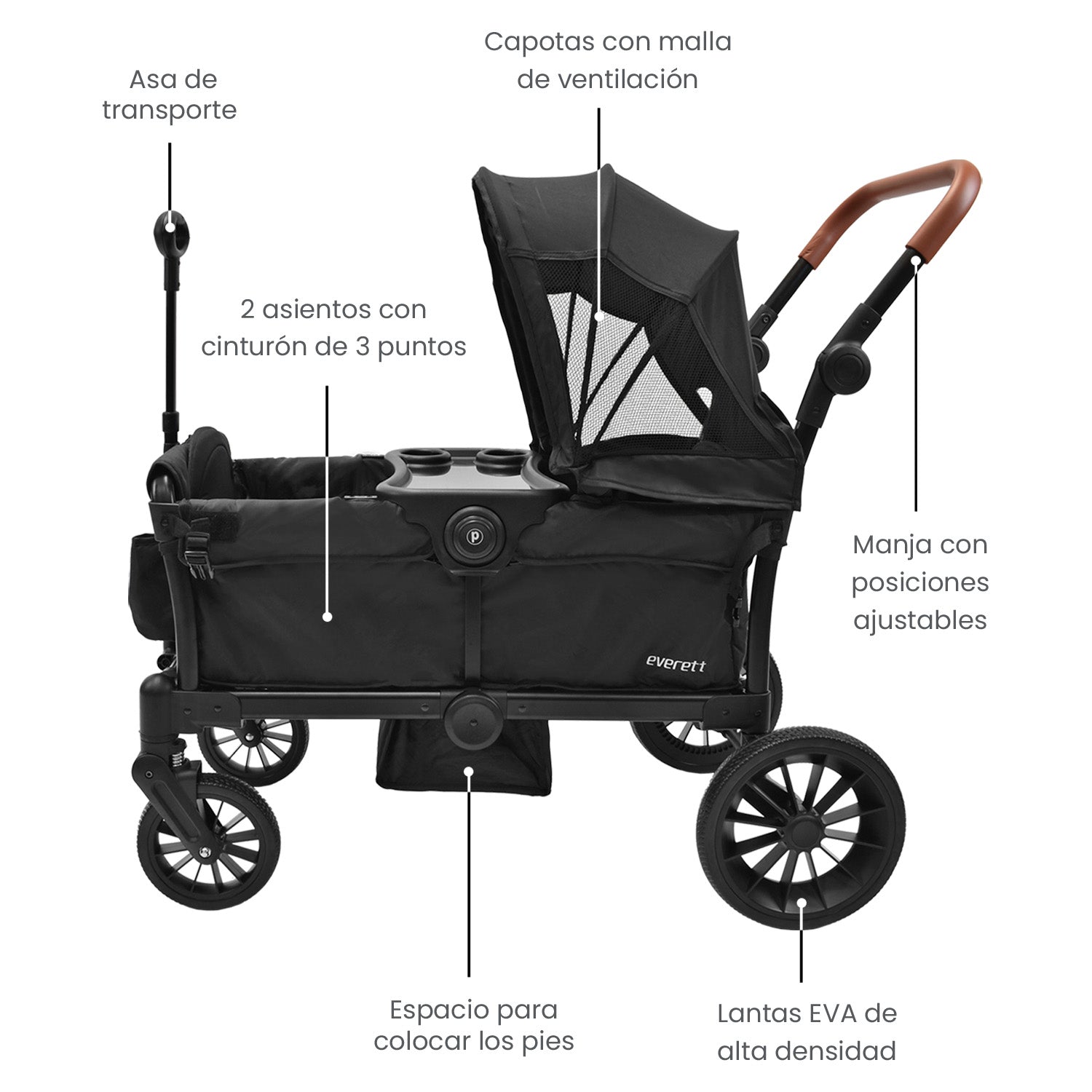 Coche Wagon Doble Priori negro