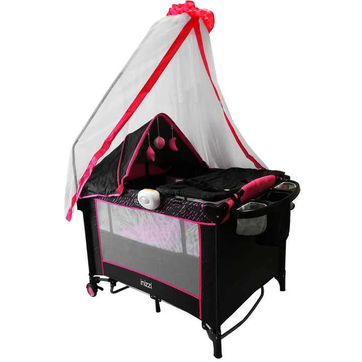 Corral Cuna Bebe Mecedora Inizzi Astra Rosa
