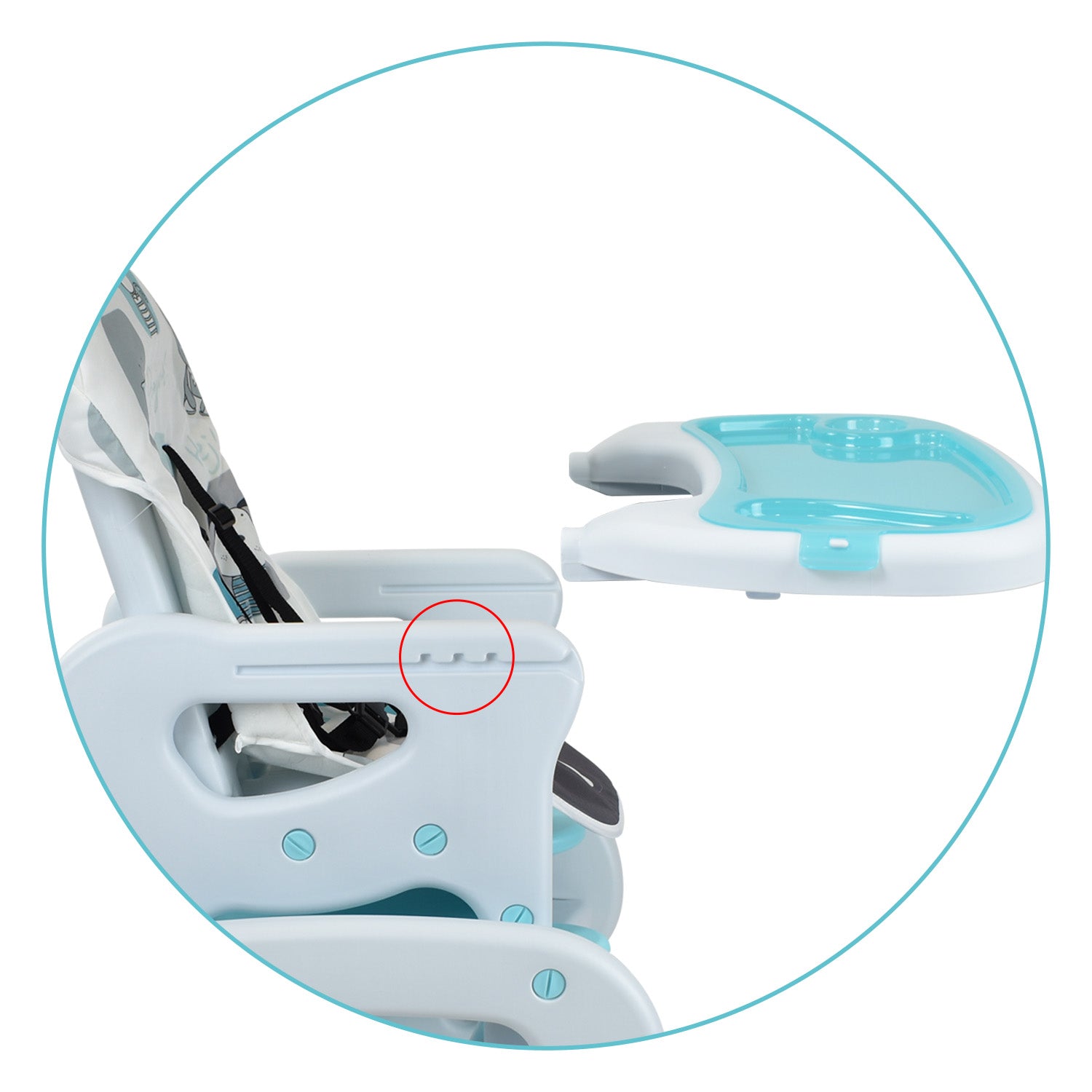 Comedor Bebe Escritorio PCM-10 Animals Azul Priori