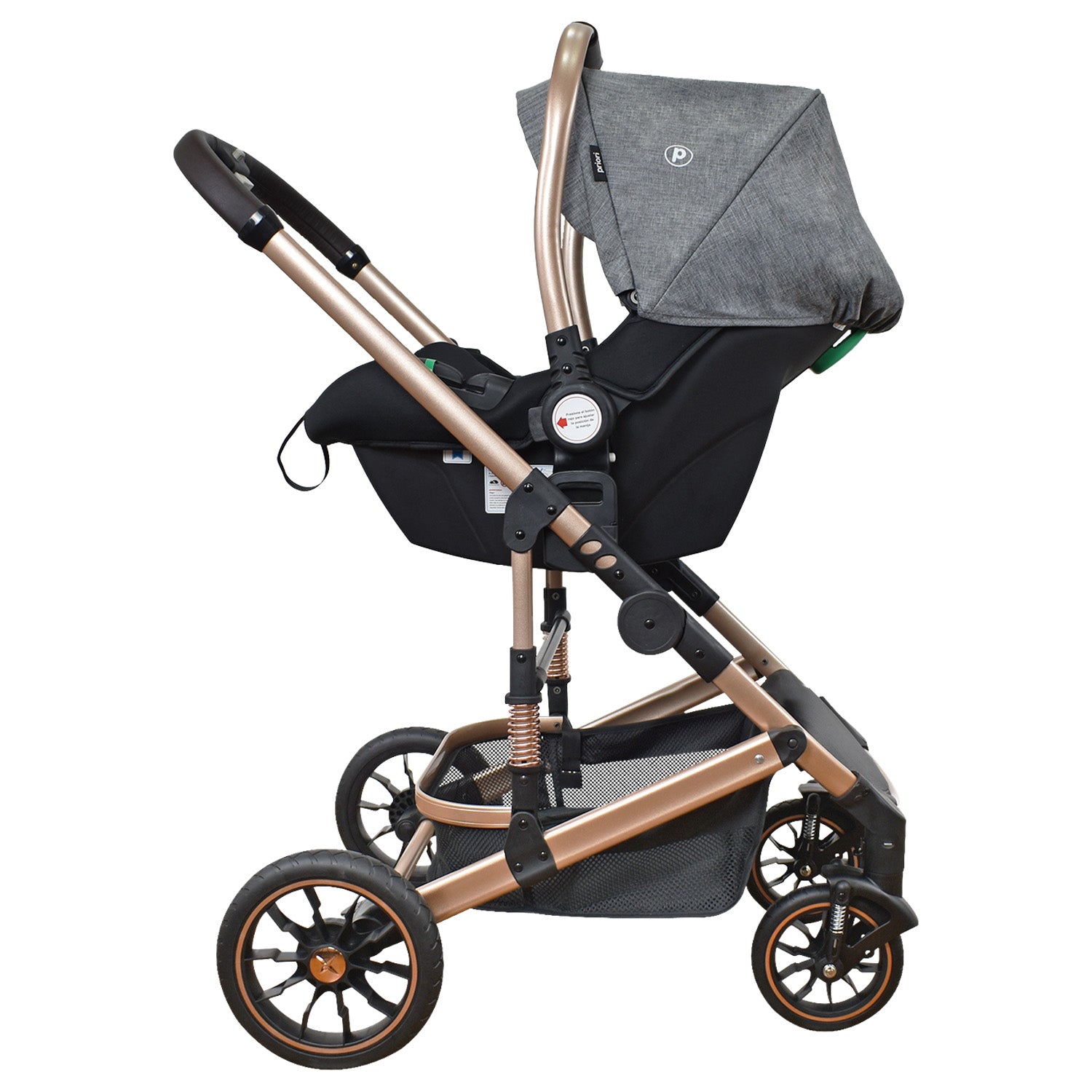 Coche Bebe 4 en 1 Travel System Cris Priori Gris