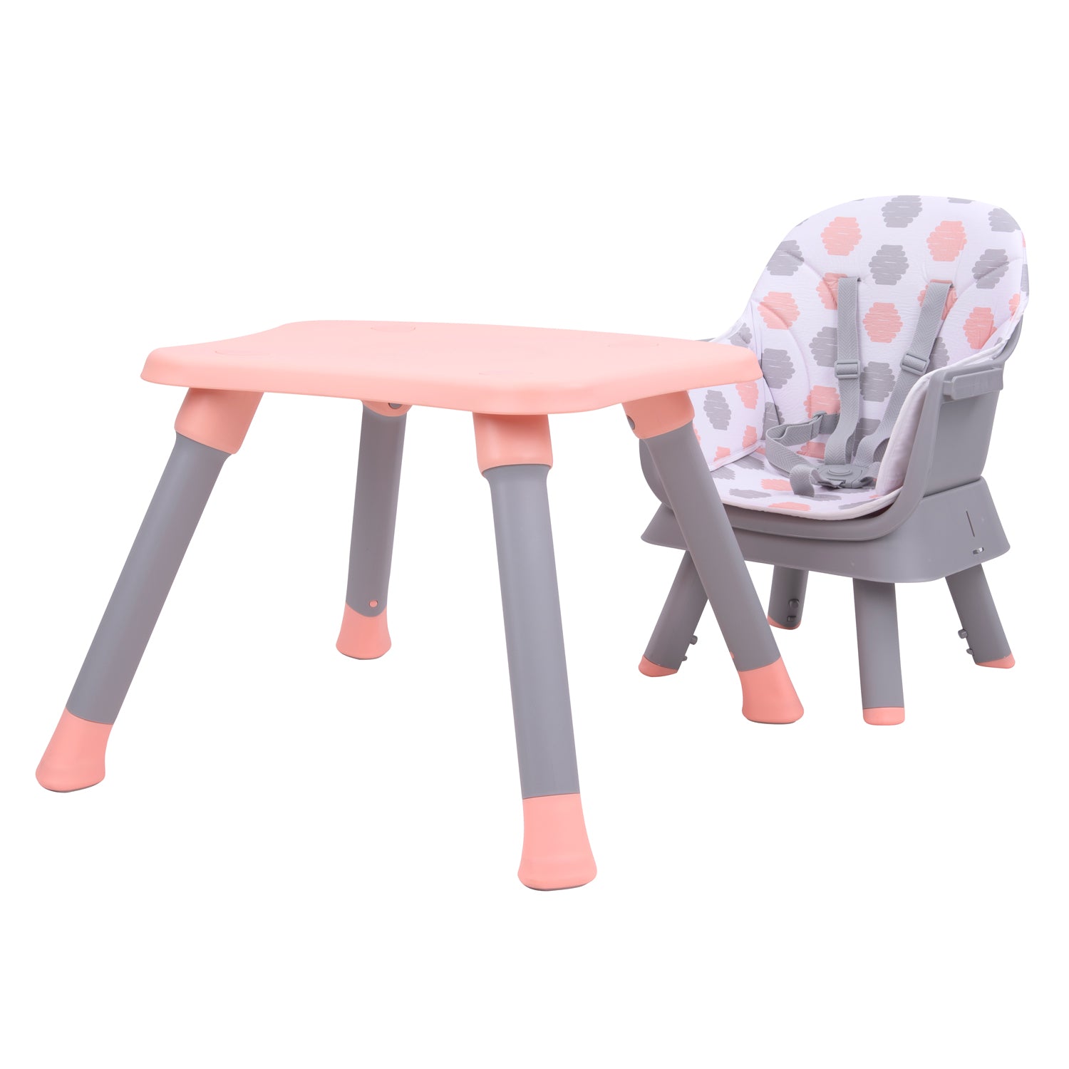 Silla comedor bebe 6en1 Priori Sidney Rosa (Empaque Deteriorado)