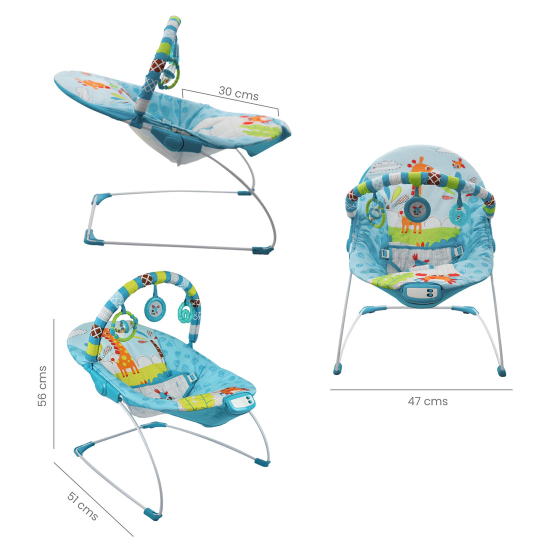 Silla Bouncer Bebé Musical PB2002 Priori Azul