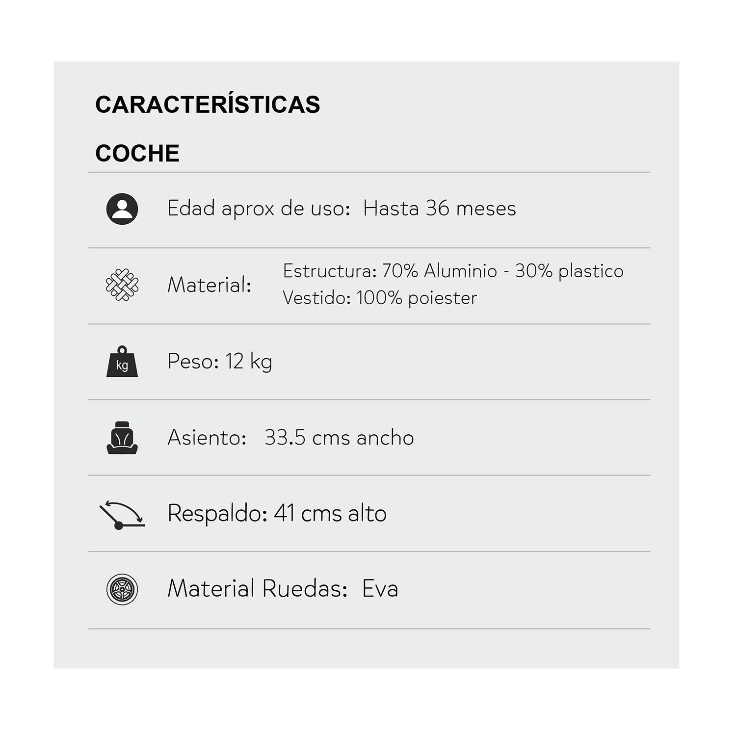 Coche bebe FREZZIO Priori Moises Gris
