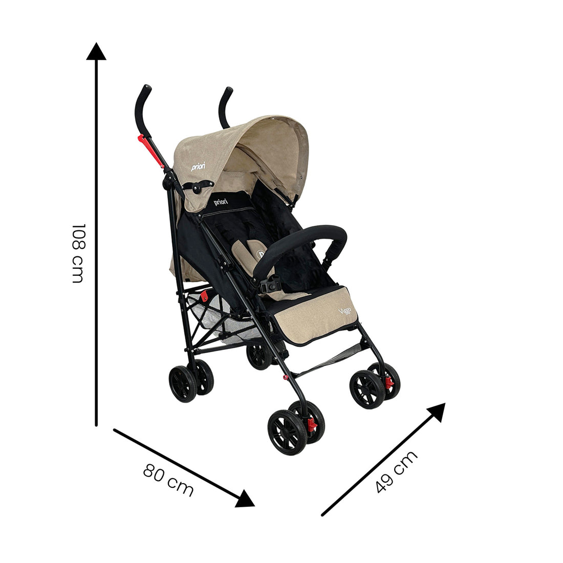Coche de Paseo Bebé Viggo Priori Beige