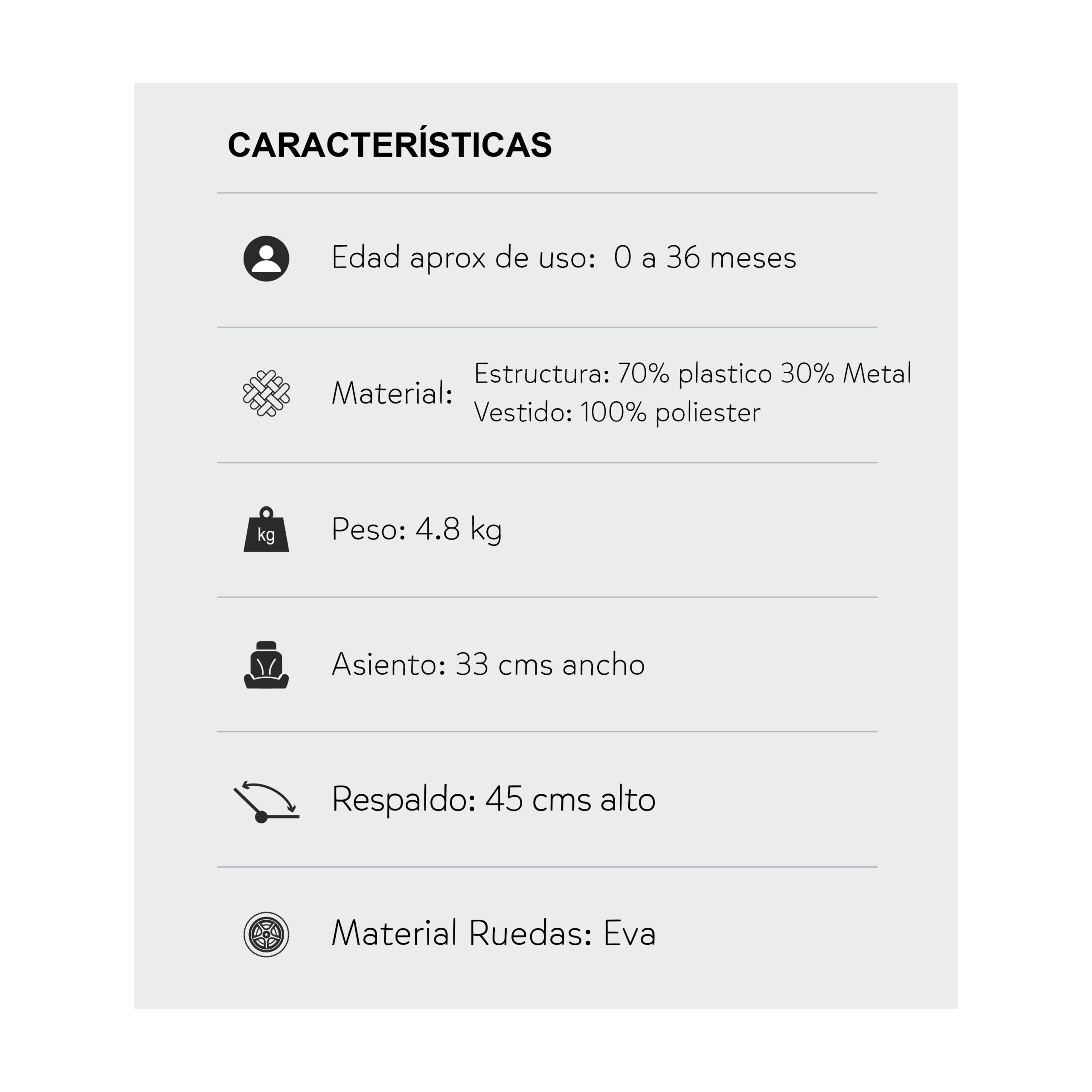 Coche Bebe Paseador Priori PPA12 Azul