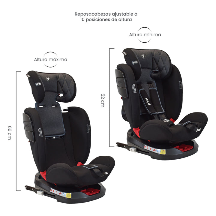 Silla De Carro Bebe Twist Con Isofix Negra  Priori