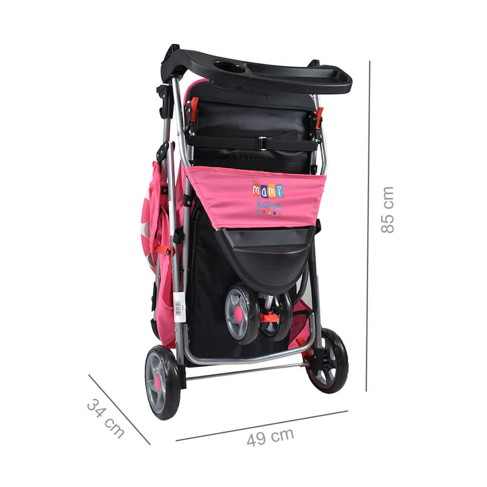 Coche Bebe Mami Love Rosa MM2043