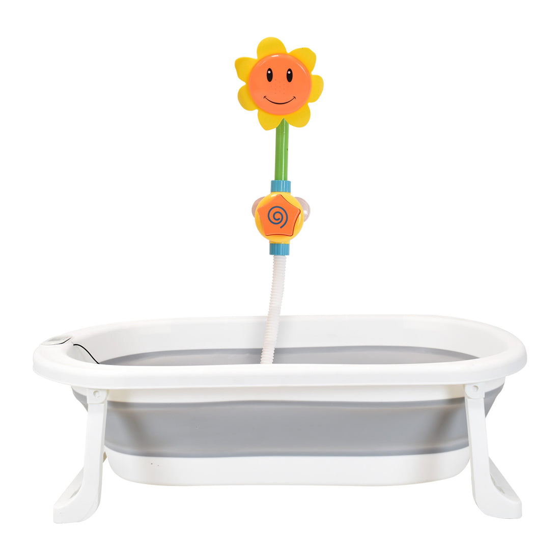 Bañera Bebé Happy Baby Con Cojín Y Termómetro Hawai Plus Gris