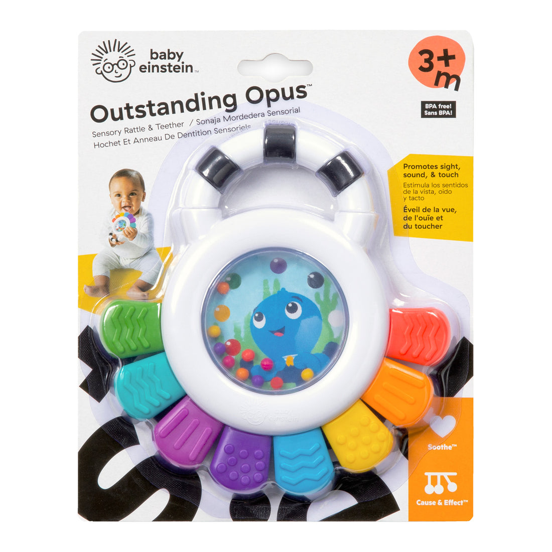 Sonajero y Mordedor Sensorial Pulpo12487  Baby Einstein