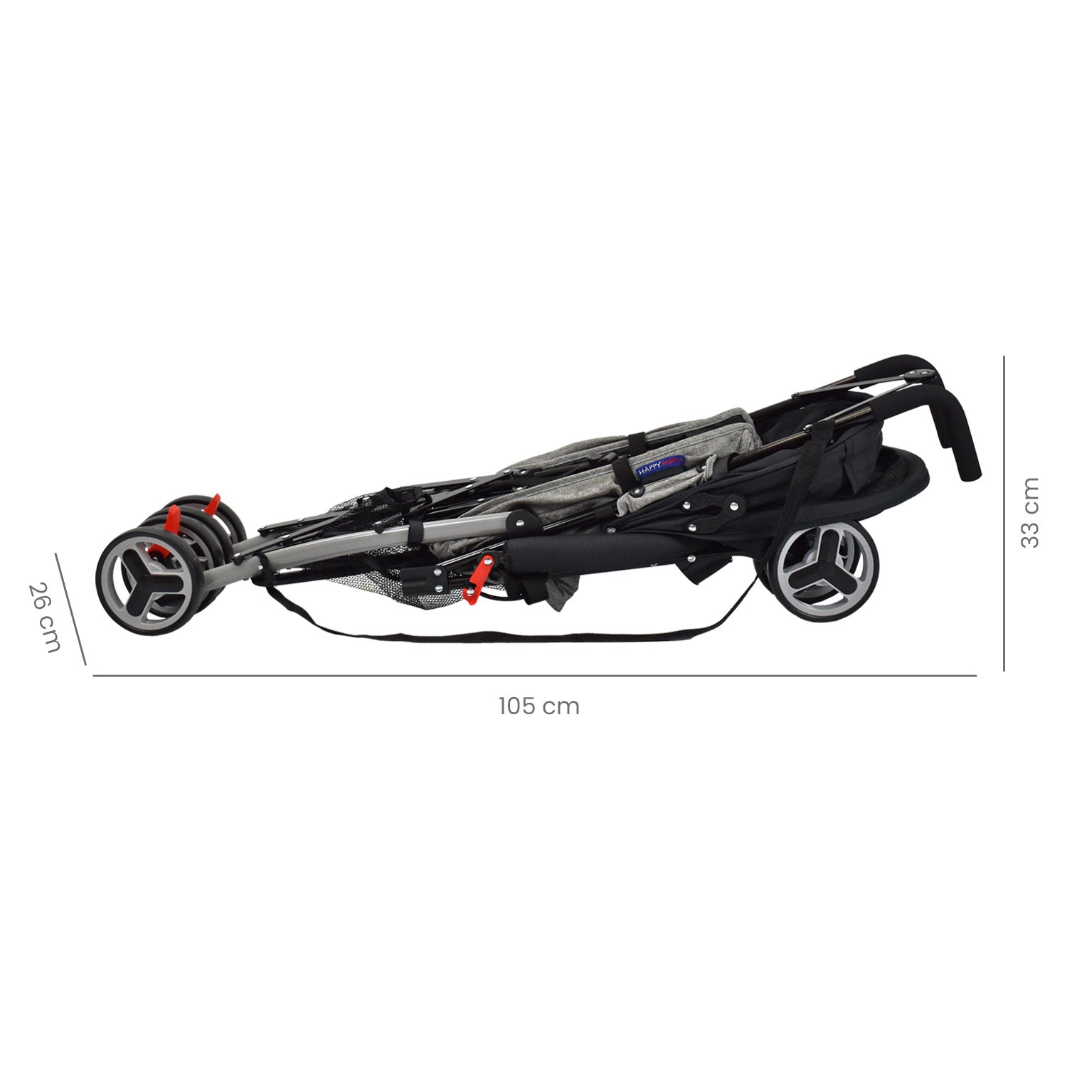 Coche Paseador Bebé Future Happy Baby Negro