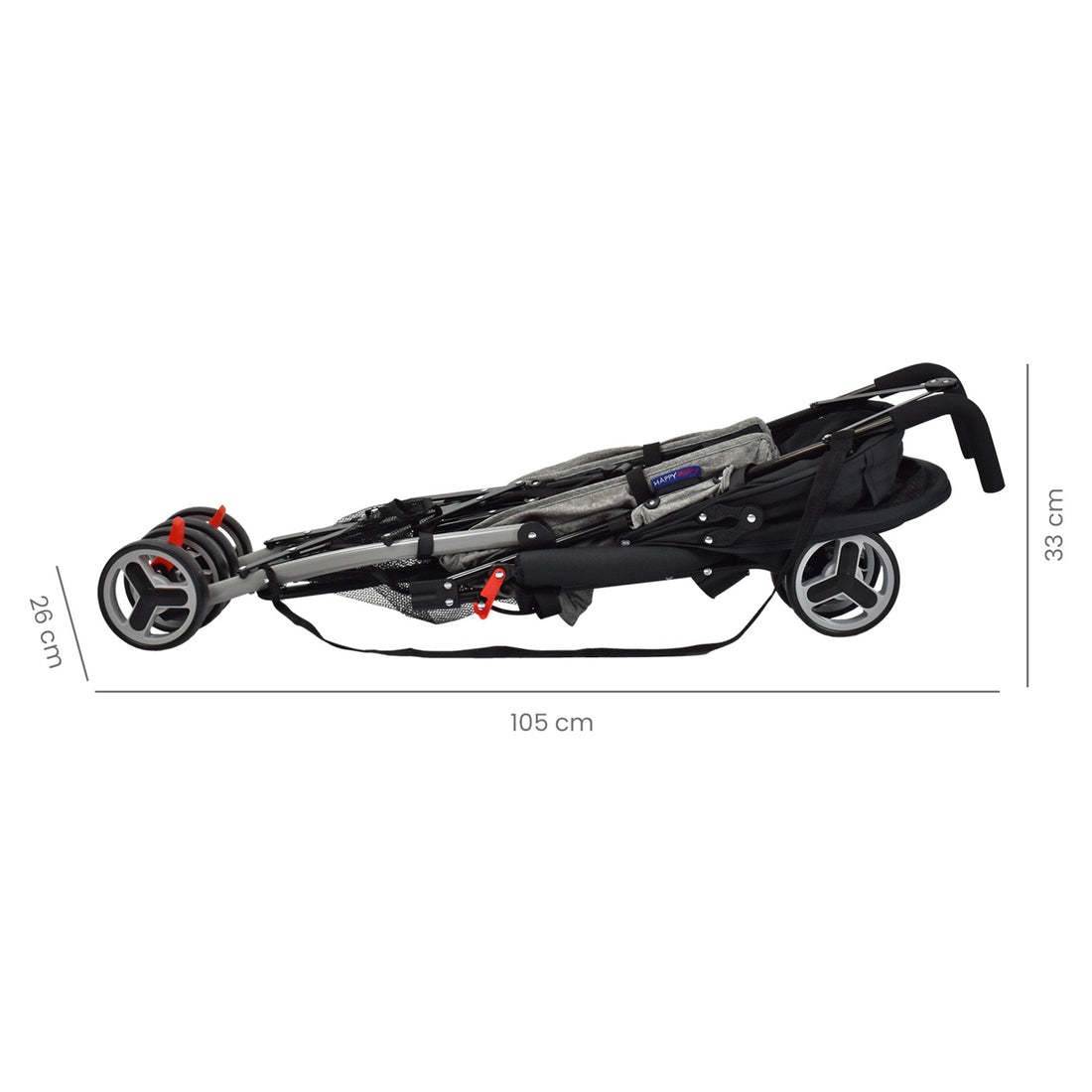 Coche Paseador Bebé Future Happy Baby Negro