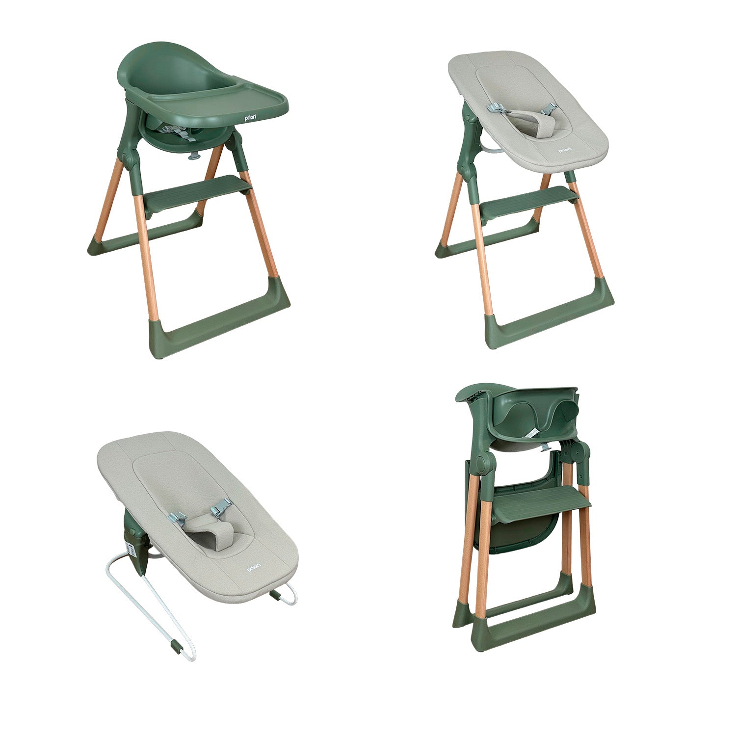 Silla Comedor Bebe Multifuncional Amalfi Priori Verde