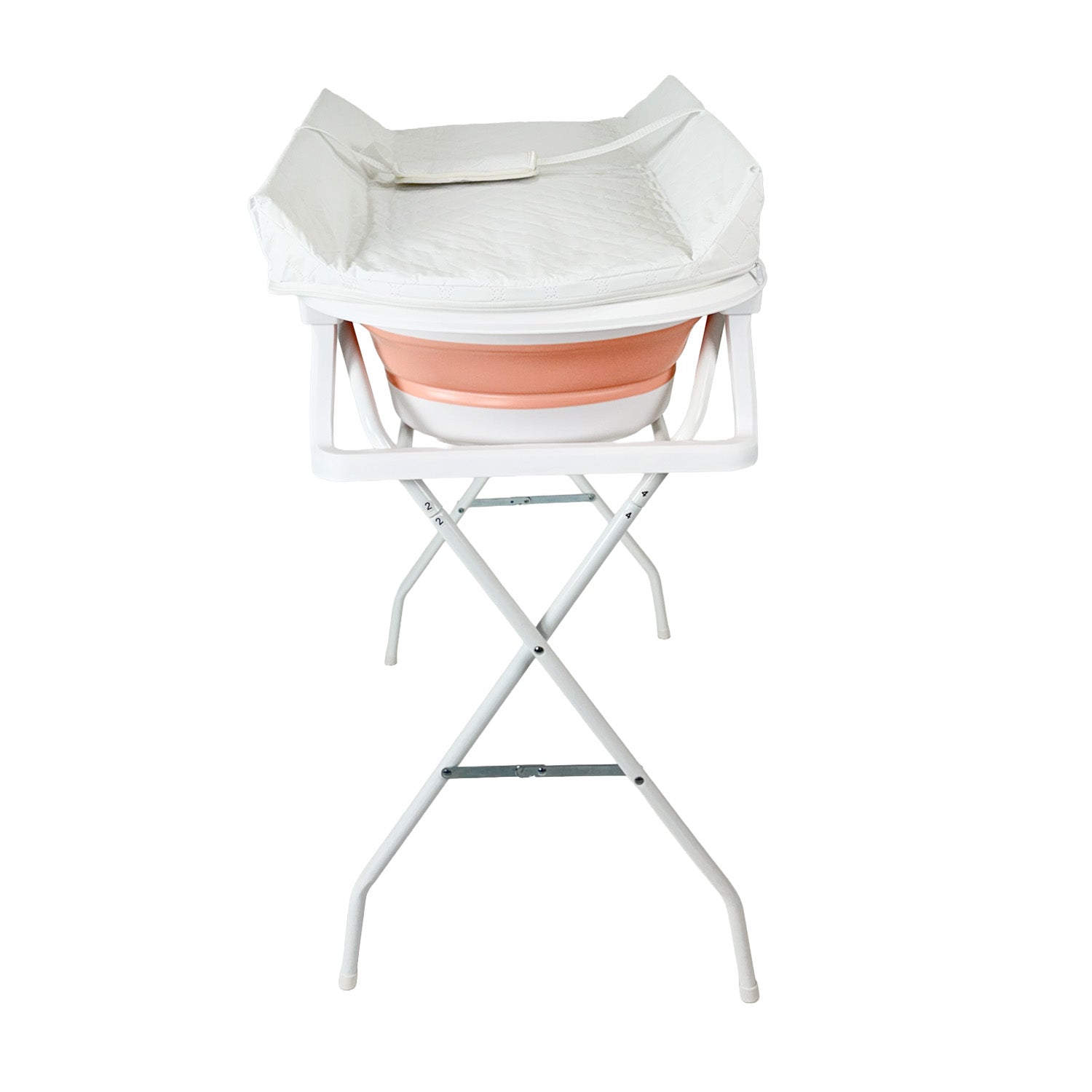 Bañera Bebé Stand Changer y Soporte Metálico Rosa Priori