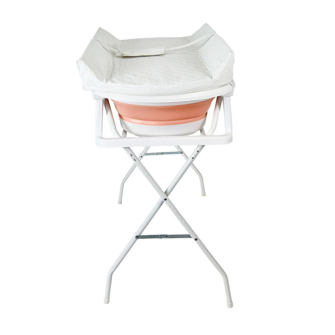 Bañera Bebé Stand Changer y Soporte Metálico Rosa Priori