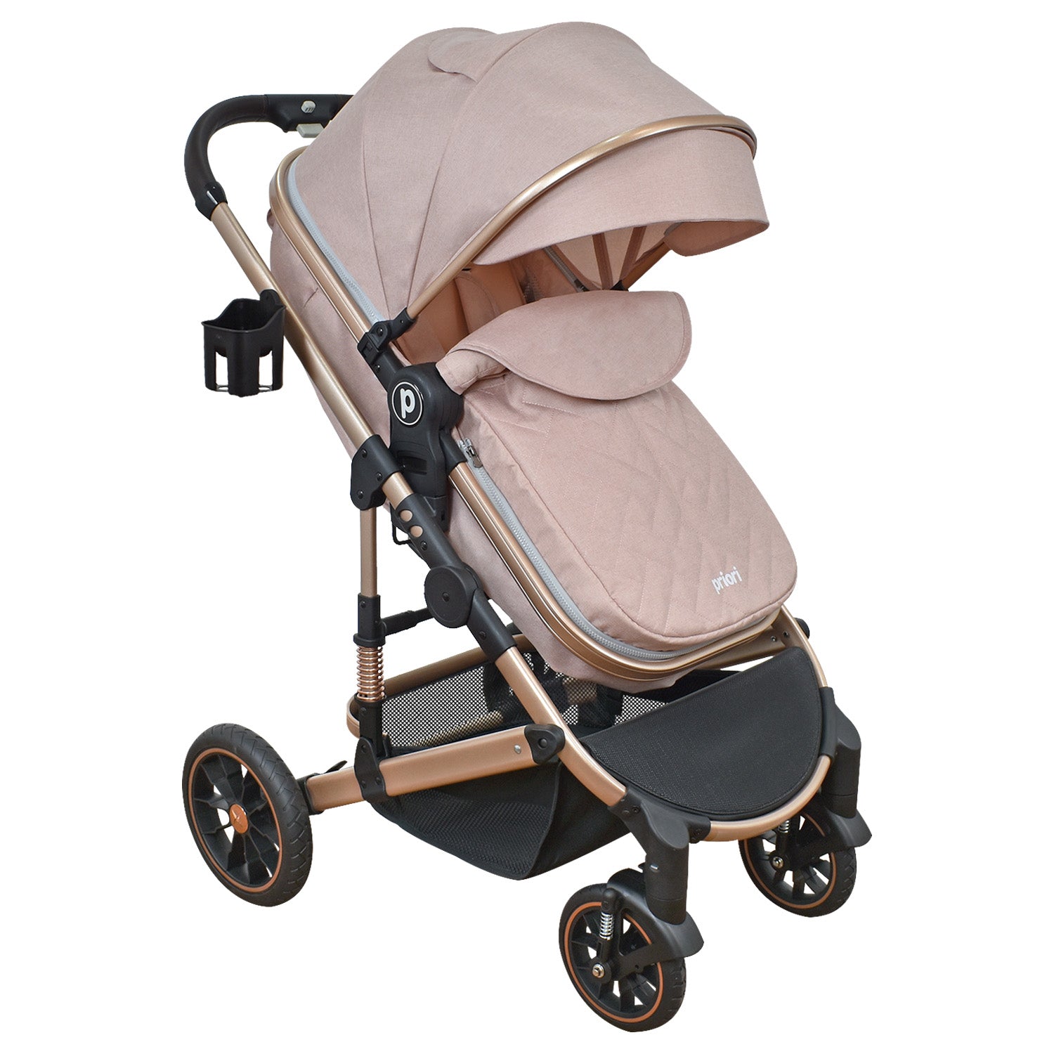 Coche Bebe 3 en 1 Cris Priori Rosa