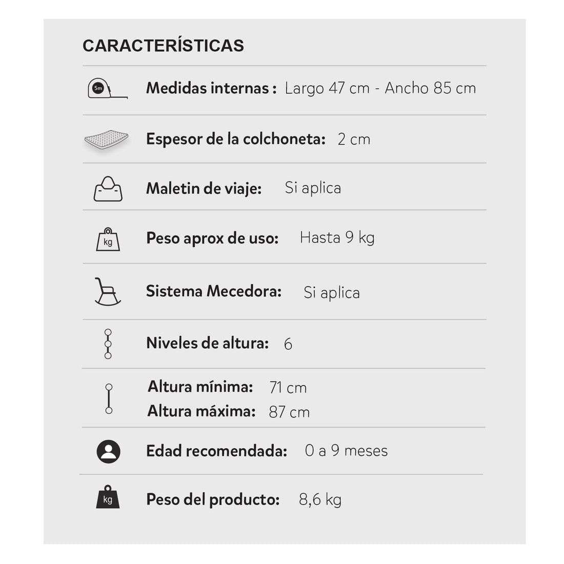 Cuna Colecho Bebe Priori Avanti Dream Azul