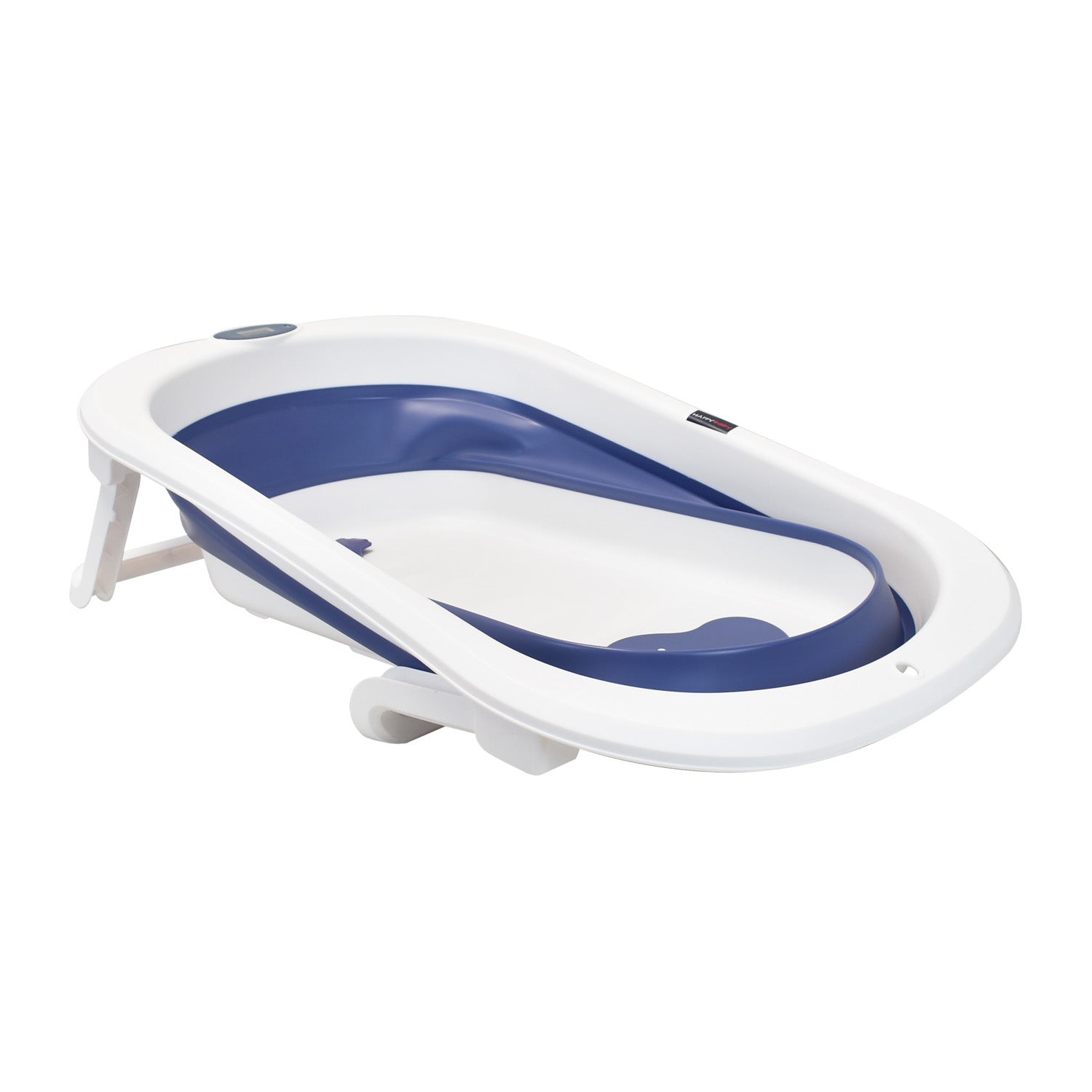 Bañera Plegable Con Soporte Y Cojín Stand Happy Baby Azul