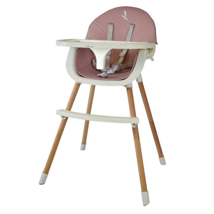 Silla comedor bebe 2en1 Premium Baby Alabama Rosa(Empaque Deteriorado)