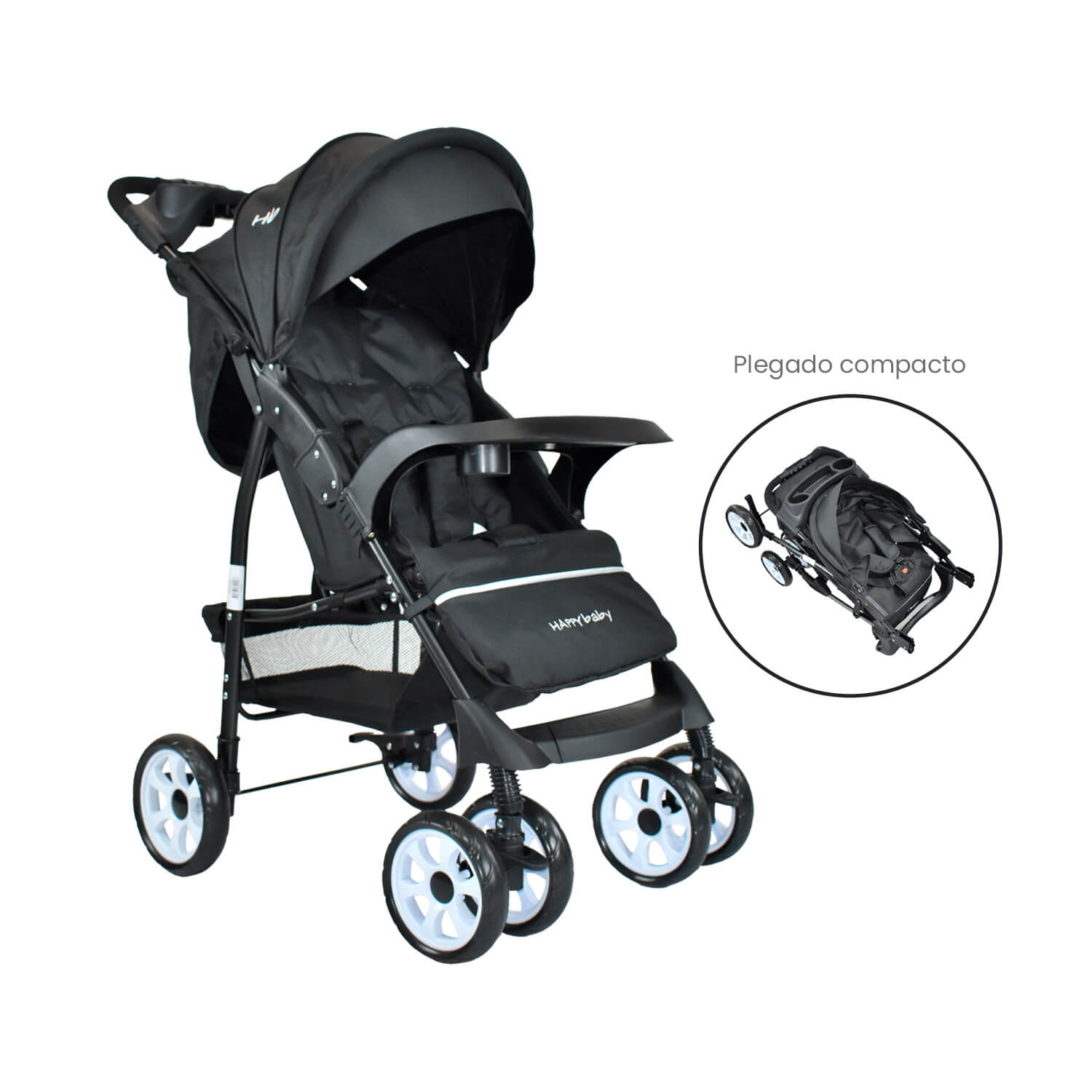 Coche Bebe Happy Baby Klaus Negro