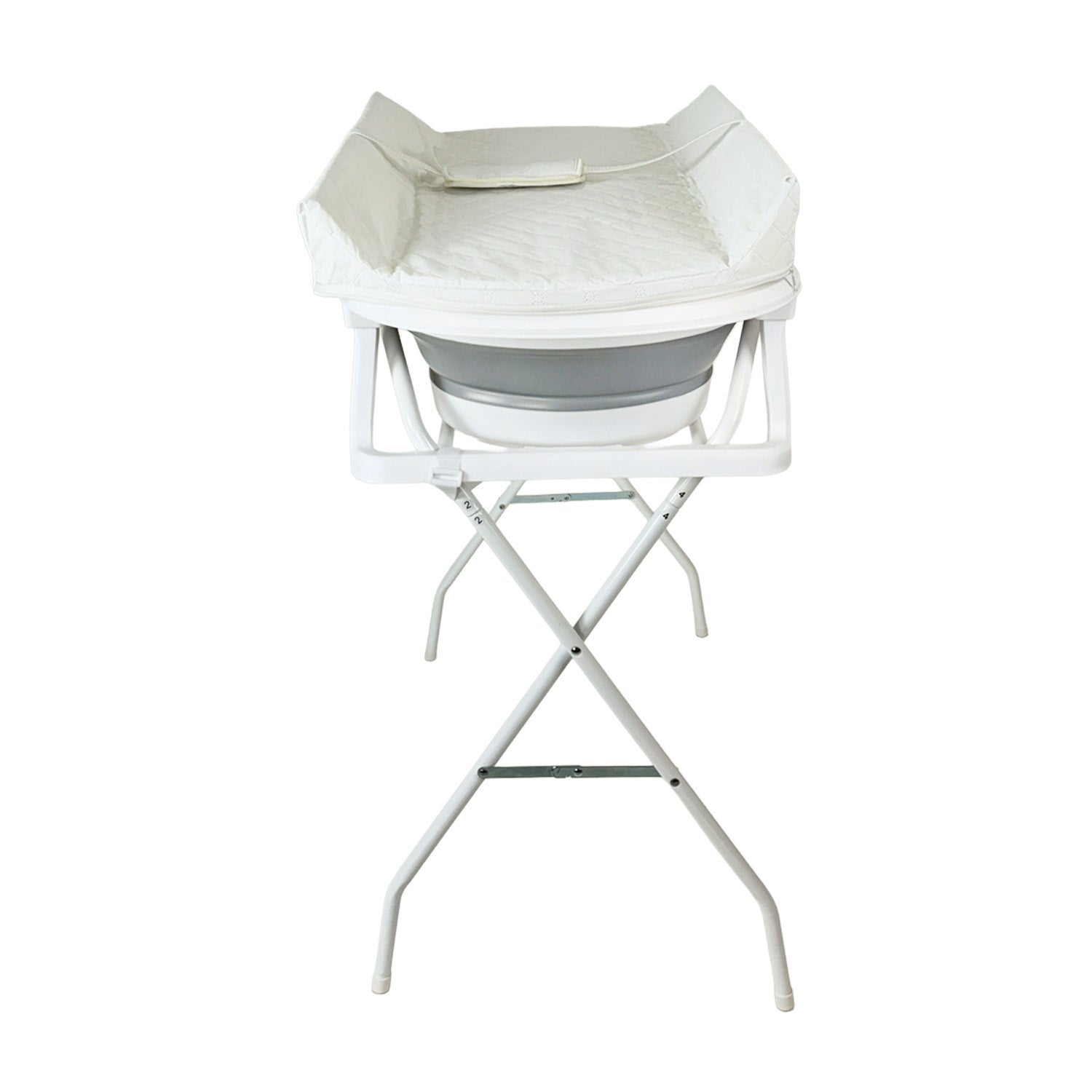 Bañera Bebé Stand Changer y Soporte Metálico Gris Priori