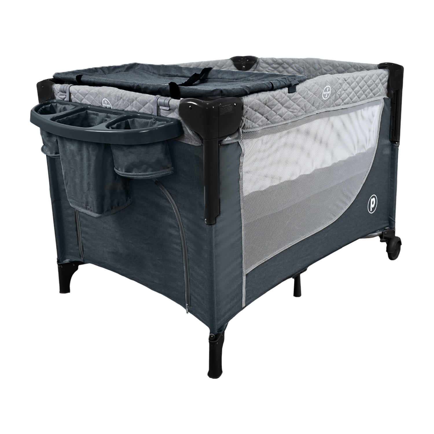 Cuna Colecho Bebe Pro-Max Priori Gris Oscuro
