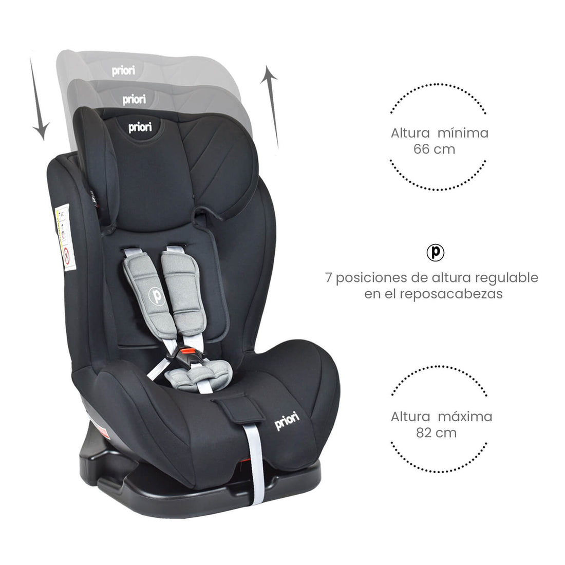Silla para carro bebé Priori Prix Negro
