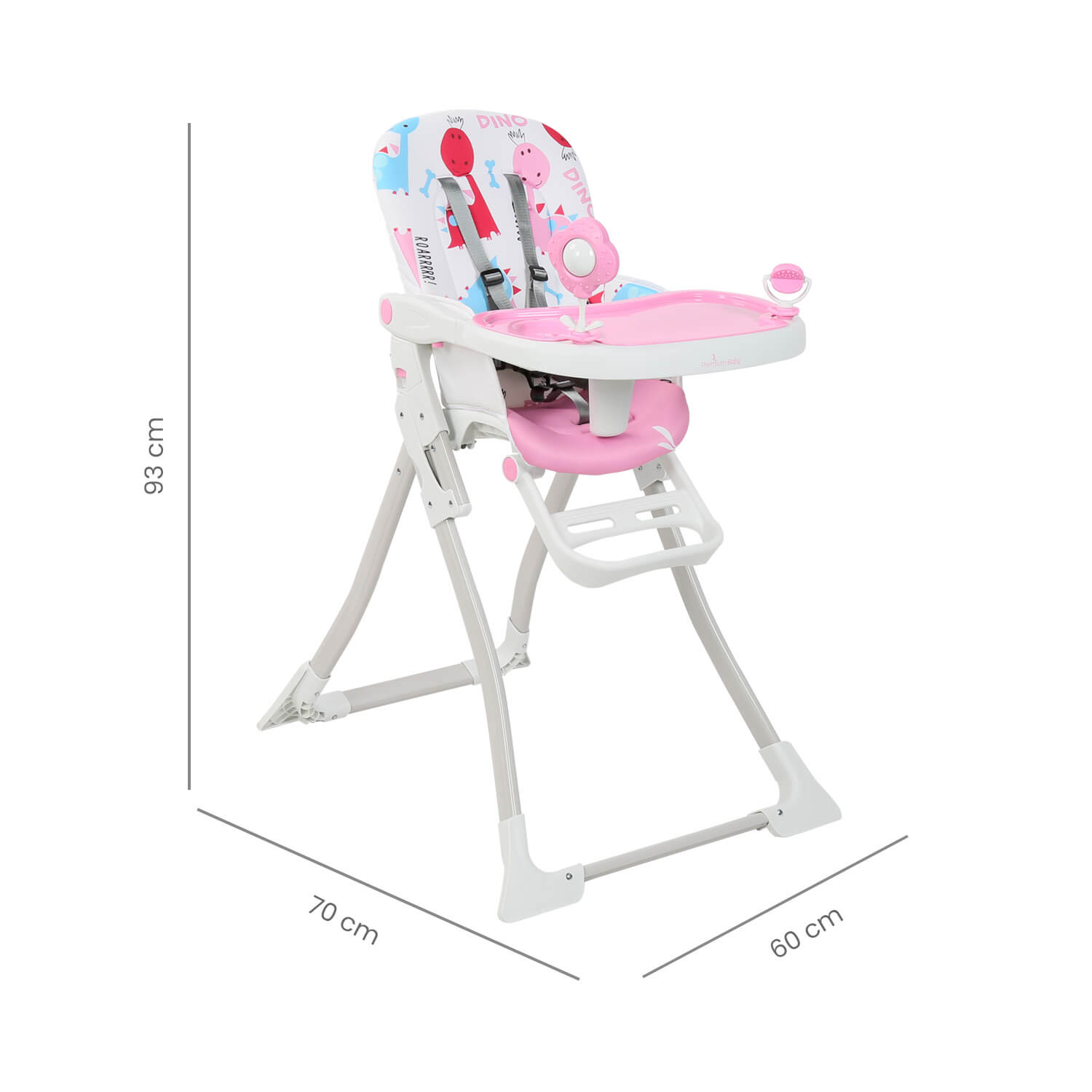 Silla Comedor Premium Baby Monaco Rosa