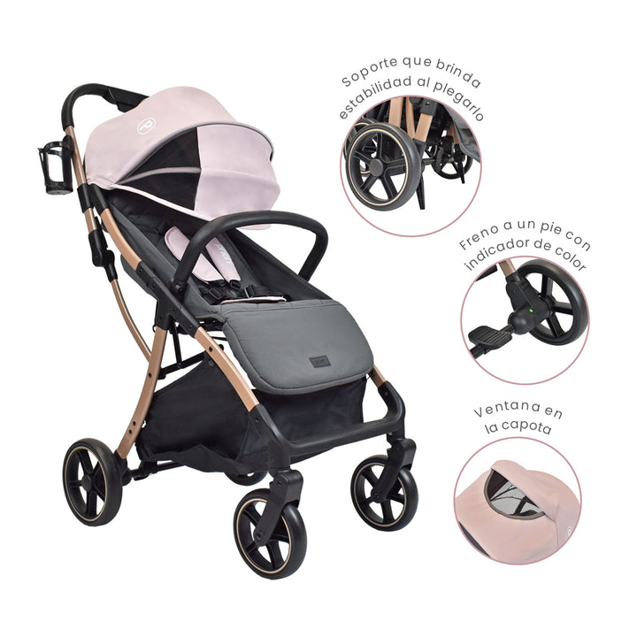 Coche Para Bebe Nova Rosado Priori