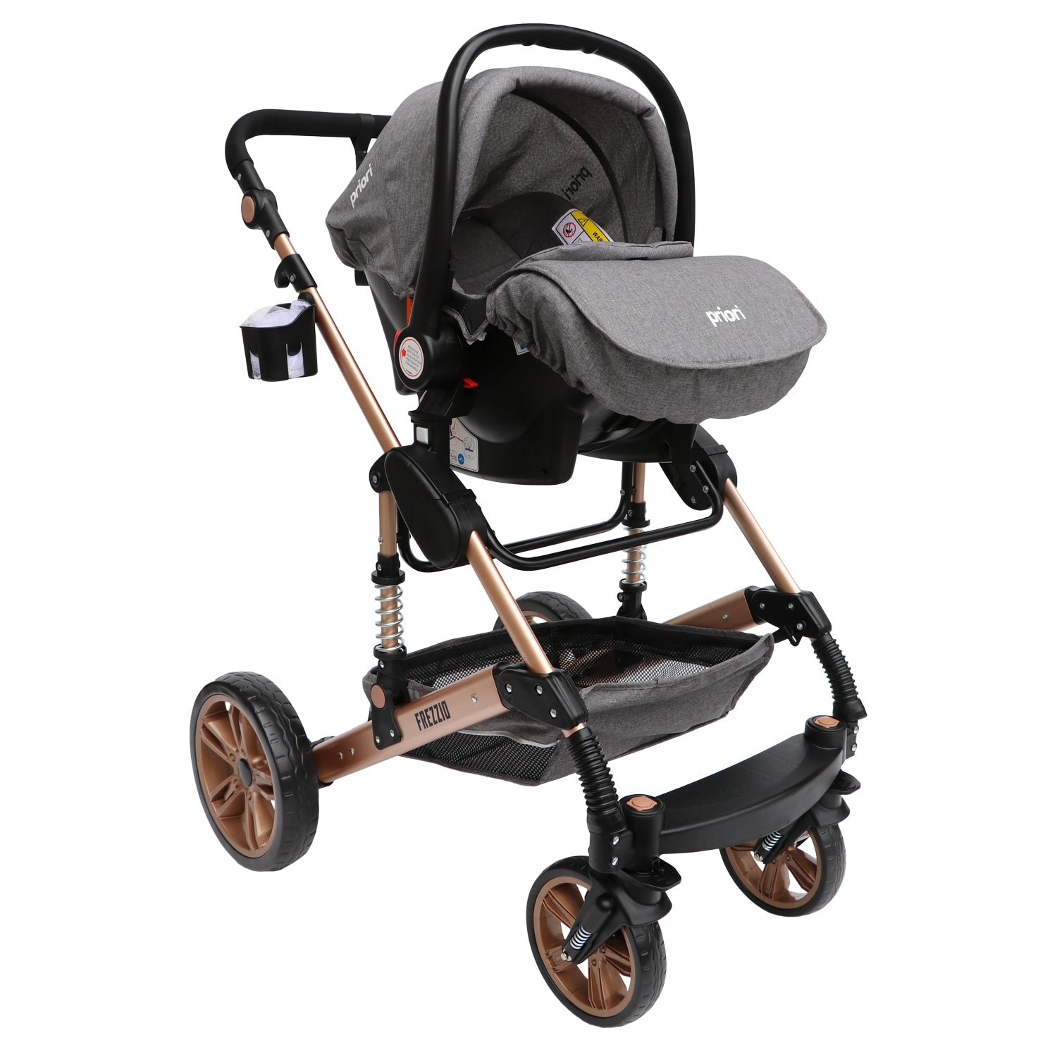 Coche Bebe Moises 4 en 1 Frezzio Priori Gris