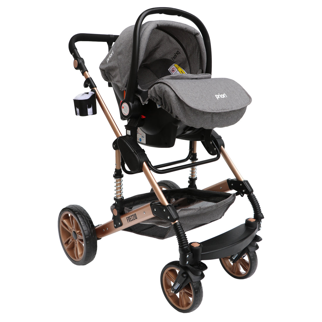 Coche Bebe Moises 4 en 1 Frezzio Priori Gris