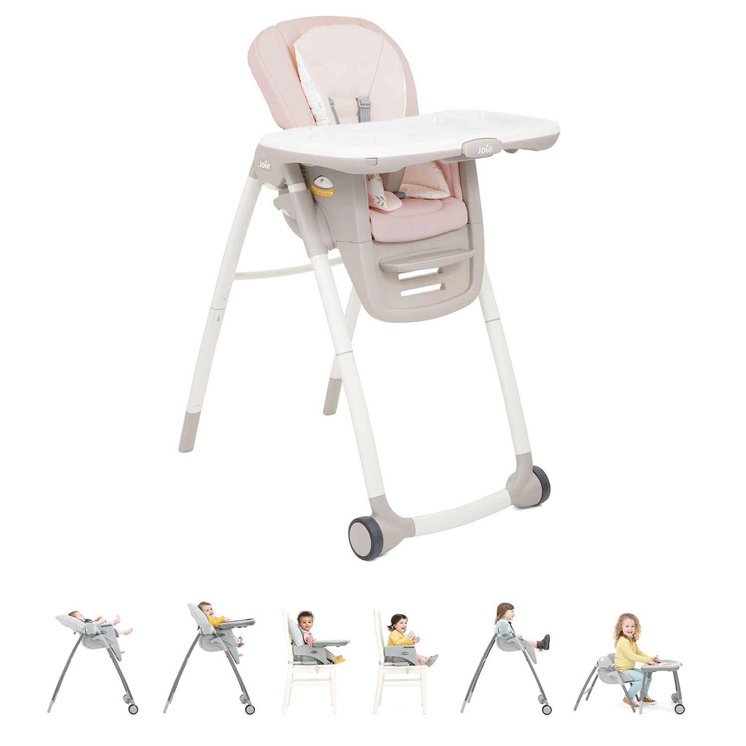 Comedor Bebe 6 en 1 Multiply Joie Rosa