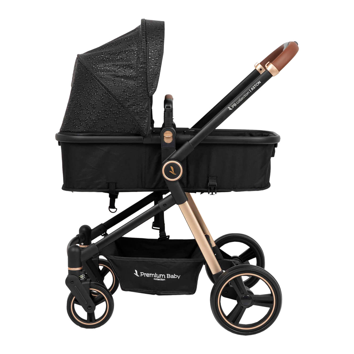 Coche Bebe Moises Aston Premium Baby Collection Negro