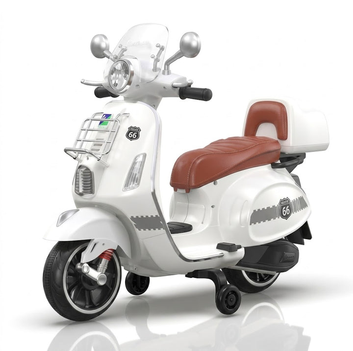 Moto Electrica Niño Niña Montable Vespa BLW1389A Blanco