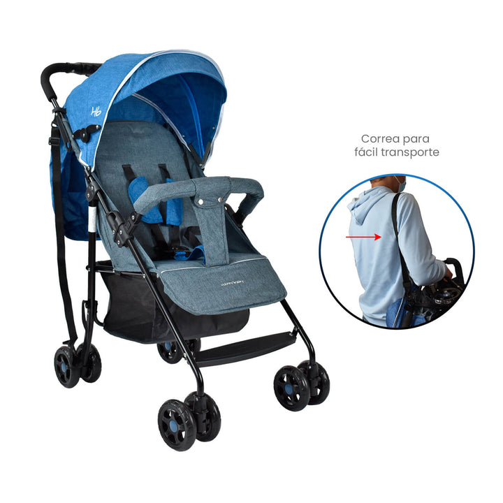 Coche Bebe Happy Baby Verso Azul