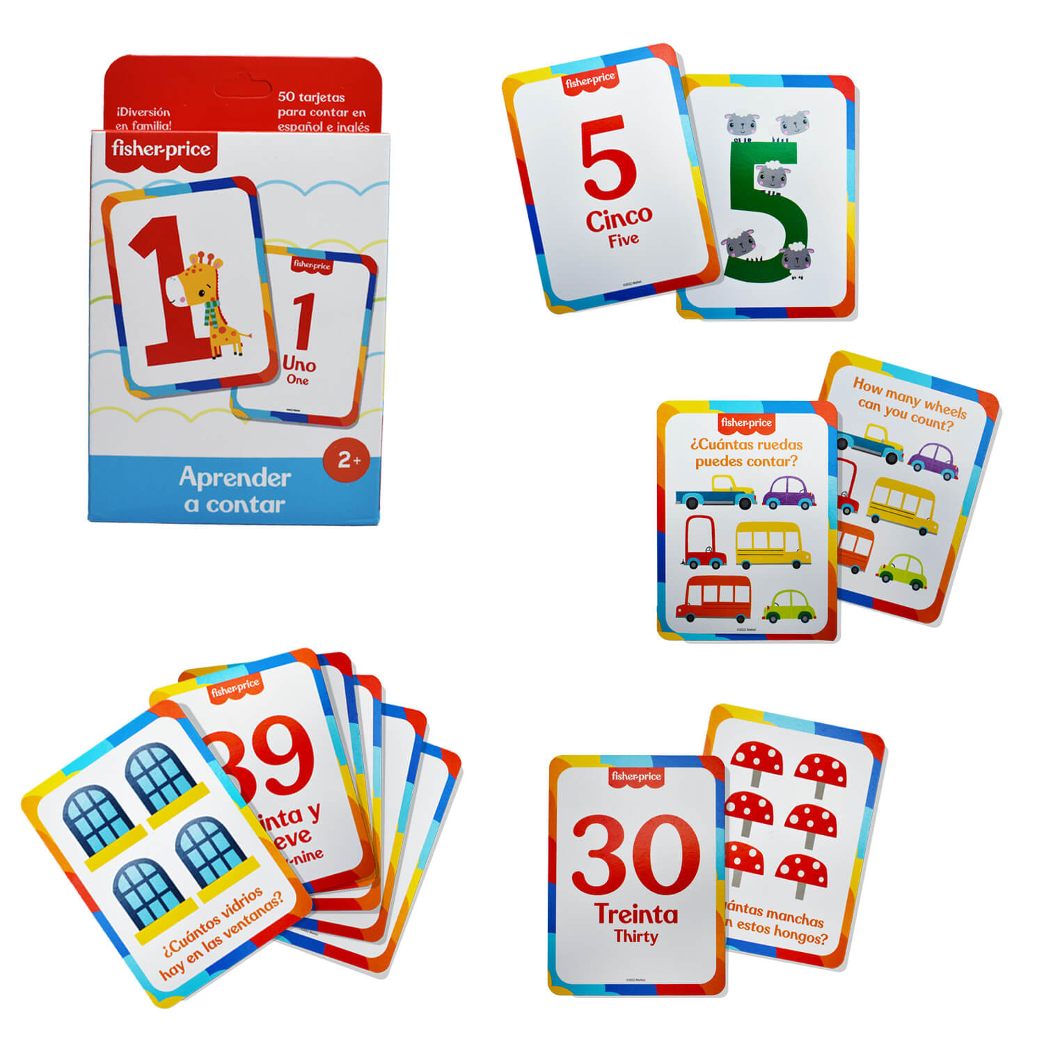 Juego Cartas de Aprendizaje Fisher Price Aprende a Contar