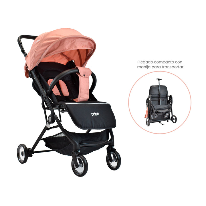 Coche Bebe Priori Tipo Maleta Ferrara Rosa